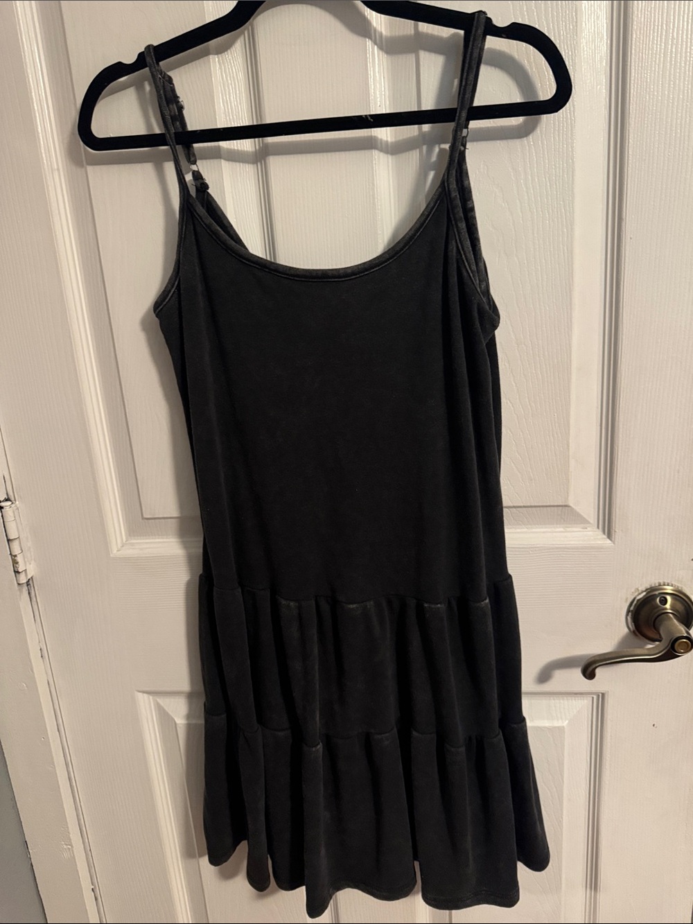 wild fable Black Tiered Slip Mini Dress
